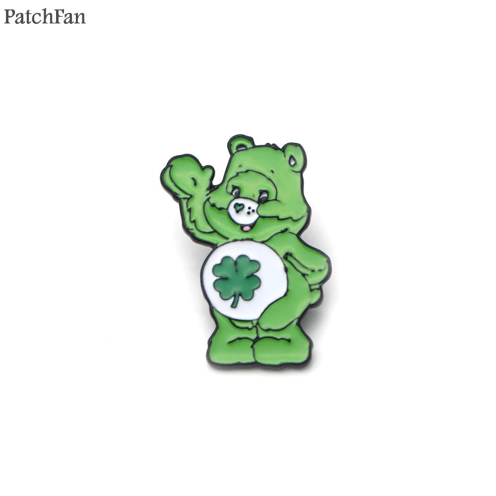 1 Patchfan уход медведь цинк галстук мультфильм забавные булавки рюкзак одежда броши для мужчин и женщин шляпа Декоративные значки медали A1107 - Цвет: 1