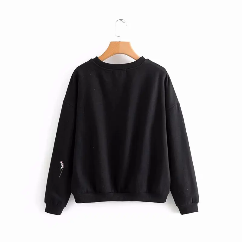 Новые модные женские туфли Круглая горловина цветочной вышивкой флисовые