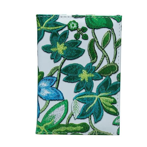 Green New Fashion Floral Passport Cover Travel Passport Case Russia Document Cover SIM Passport ID Card Holders For Women - Цвет: Green