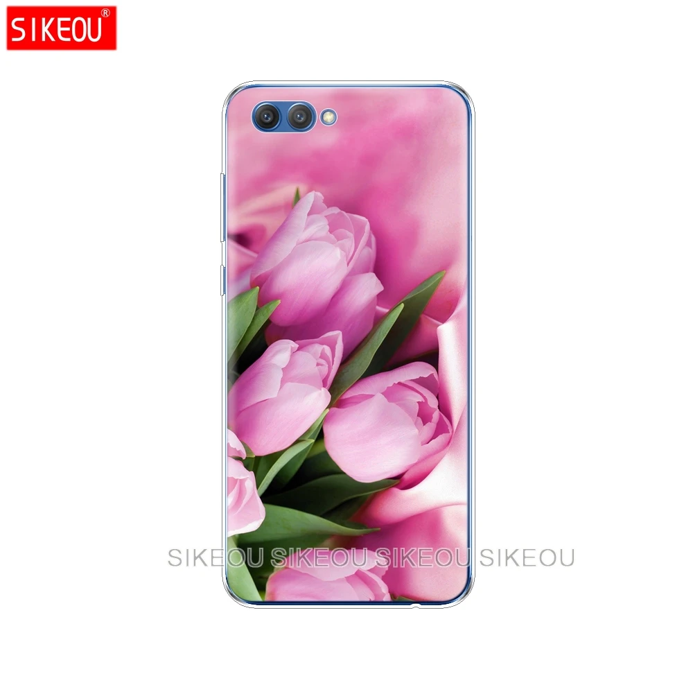 Силиконовый чехол для телефона Huawei Honor 10 V10 3c 4C 5c 5x 4A 6A 6C pro 6X 7X 6 7 8 9 LITE тюльпаны