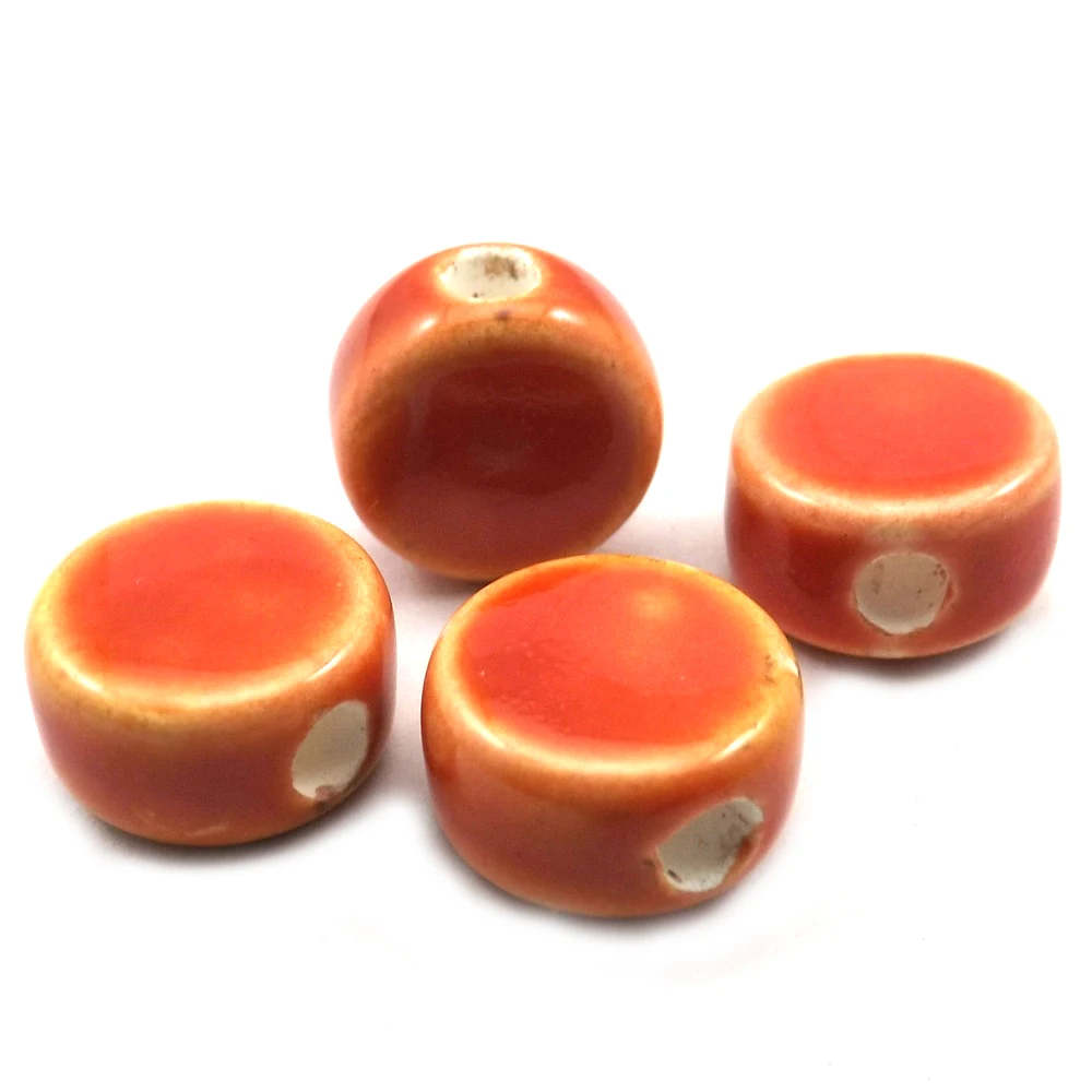 Фото Бесплатная доставка 12 мм оранжевые керамические бусины хорошего качества 100 (купить)