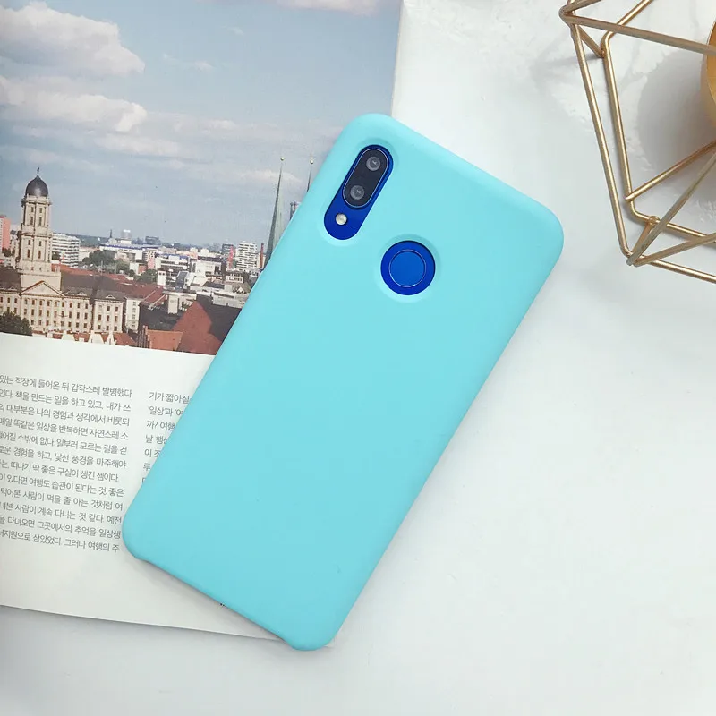 Lake Blue Для huawei mate 20 Lite роскошный жидкий силиконовый чехол для телефона для huawei Nova 3 Honor Note 10 мягкая кожа сенсорная Противоударная задняя крышка - Цвет: Lake Blue