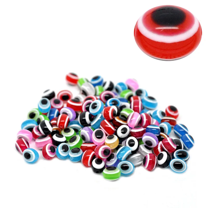 200 шт. полимерные бусины злые глаза разные цвета принадлежности для творчества