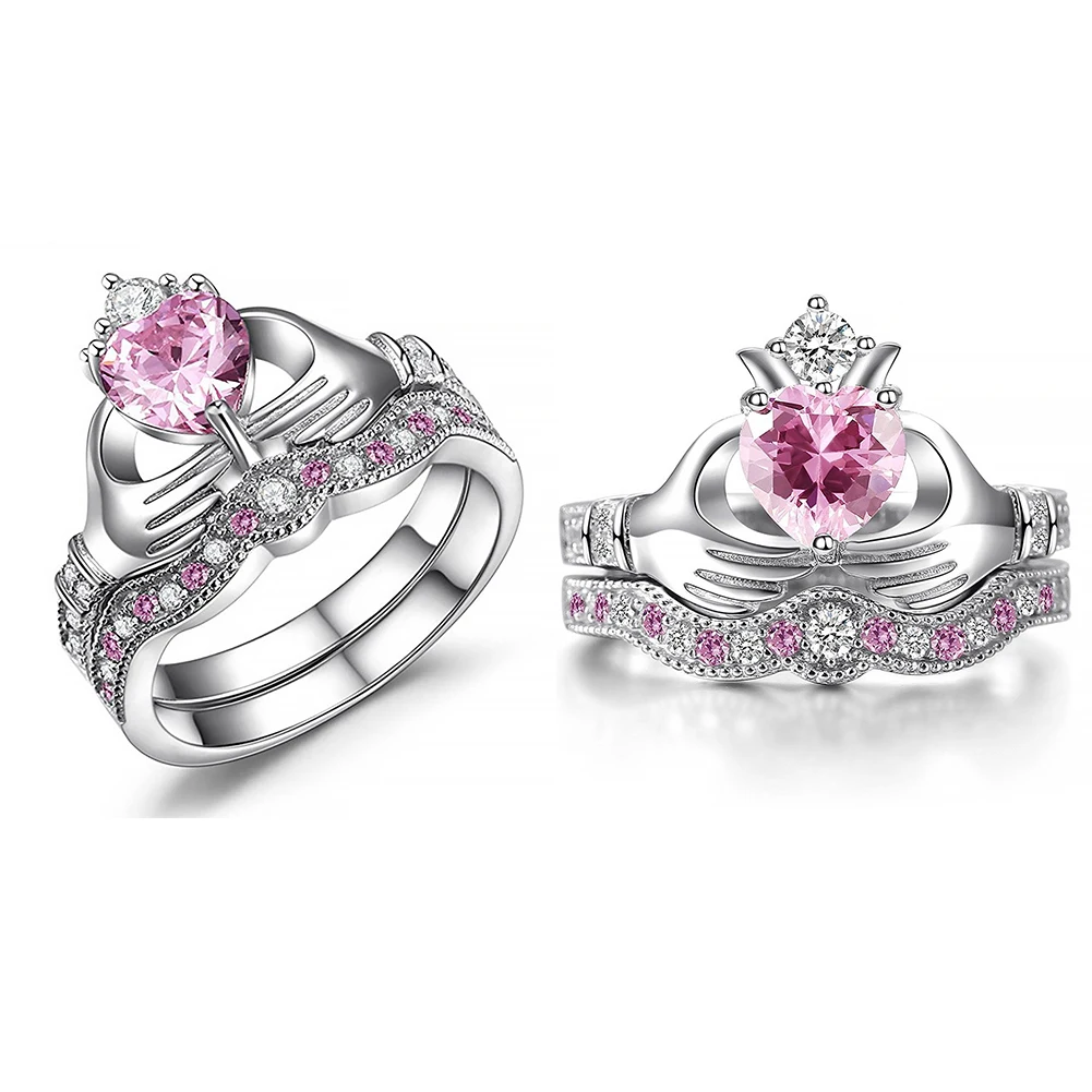 Женское кольцо свадебное сердце Crystal Crown Кольца для Для женщин Обручение подвеска