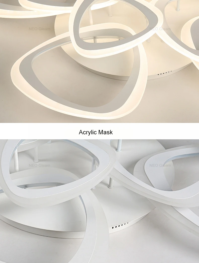 NEO Gleam New Arrival Hot Modern Led Chandelier For Living Room Bedroom Study Room Home Deco Surface Mounted Ceiling Chandelier