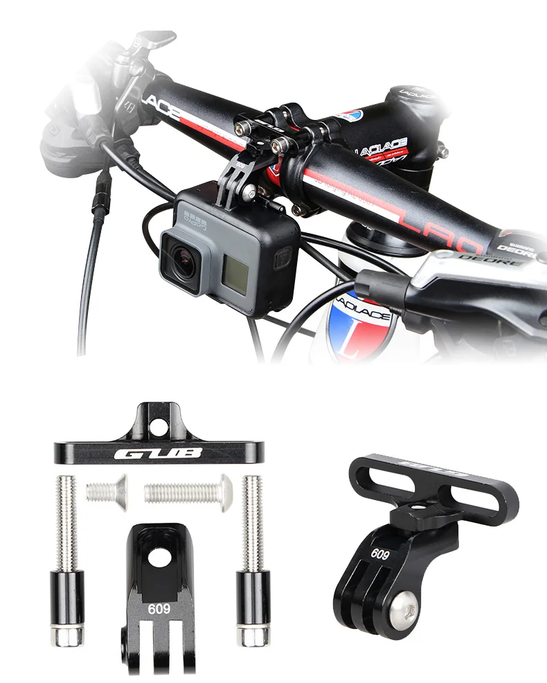 GUB 609 алюминиевый сплав Gopro держатель для горного велосипеда Адаптер для GoPro спортивной цифровой камеры для велосипеда стержневой кронштейн держатель