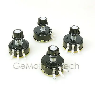 4PCS WX111(030) 100 Ohm Resistance Electrical Wirewound Potentiometer Pot Knobs