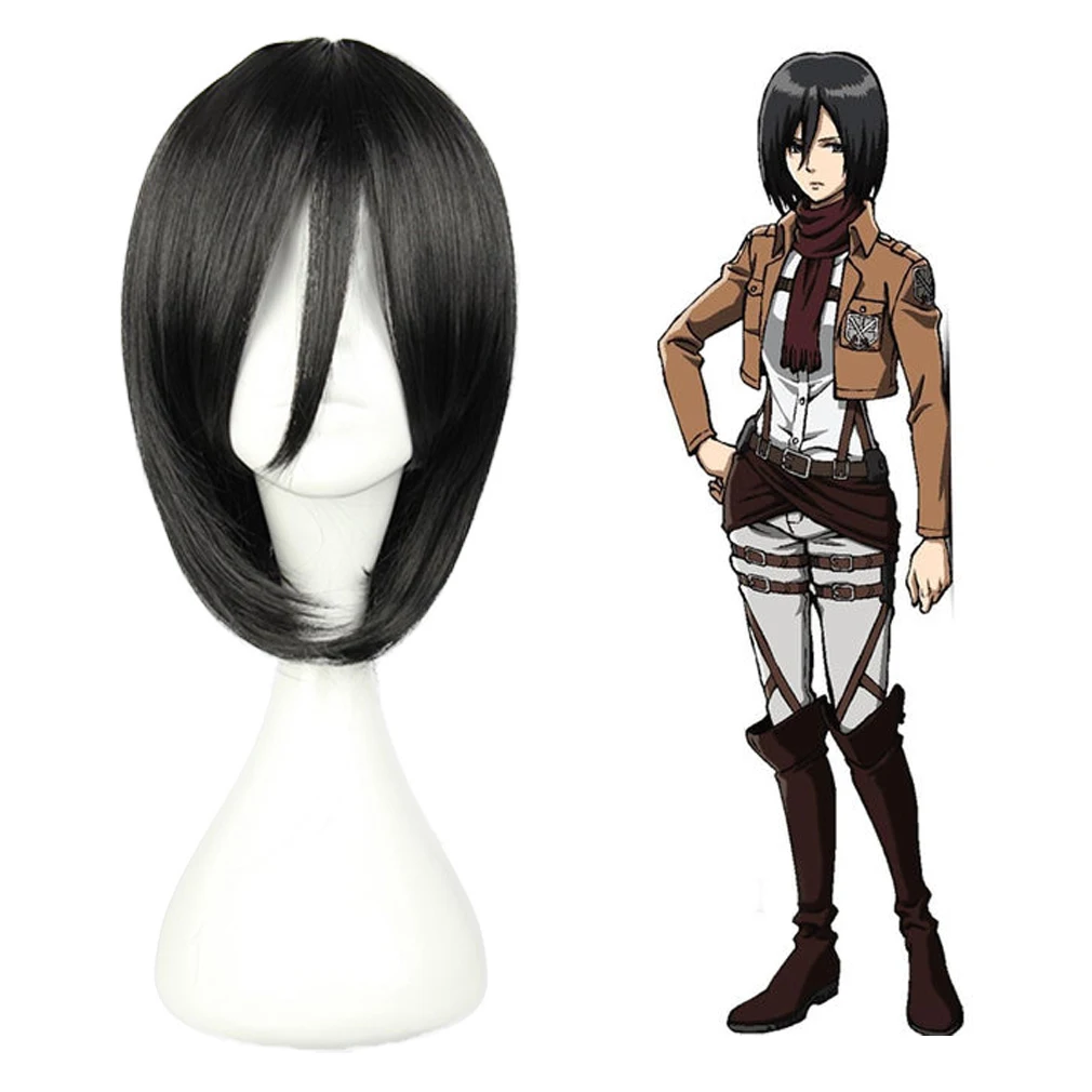 Косплей головной убор атака на Титанов Mikasa Ackerman черный карнавальный костюм из