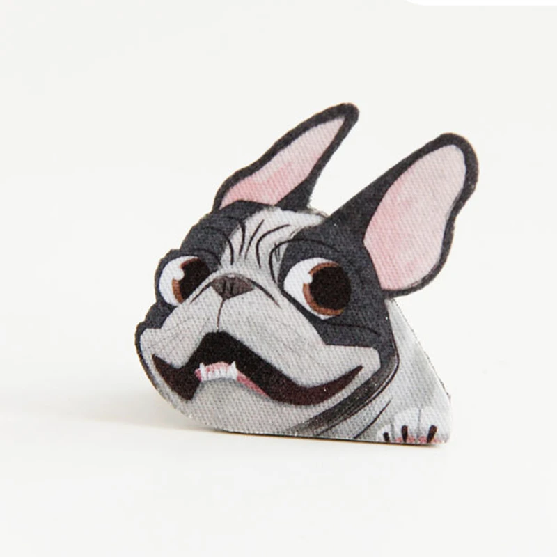 DoreenBeads Милый Забавный значок Bulldog модная мультяшная фетровая брошка для собак