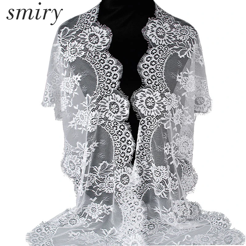 Smiry 3 ярда ресниц белая/черная сетка с кружевной отделкой кружевная лента