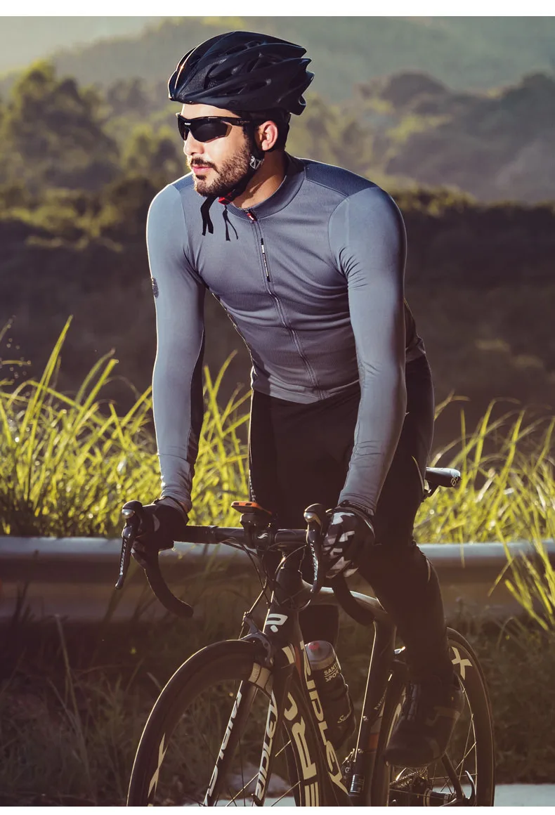 Santic Велоспорт Джерси Мужская профессиональная команда MTB дорожный велосипед Джерси длинный рукав, дышащий быстросохнущая велосипедная одежда Ropa Ciclismo