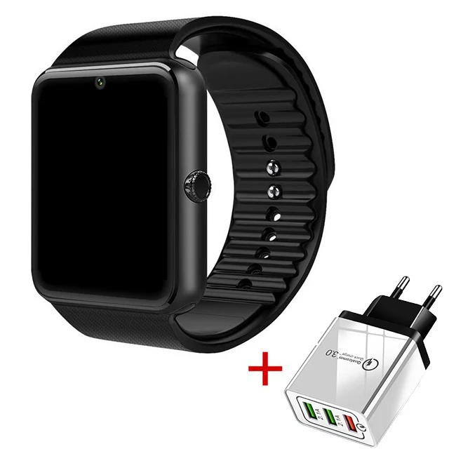 Black Black charger Смарт-часы с Bluetooth для Iphone, телефонов, huawei, samsung, Xiaomi, Android, поддержка 2G, SIM, TF карта, камера, умные часы, PK, X6, Z60 - Цвет: Black Black charger