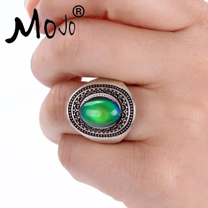 Винтажное богемное кольцо Mojo в стиле ретро с изменением цвета настроения