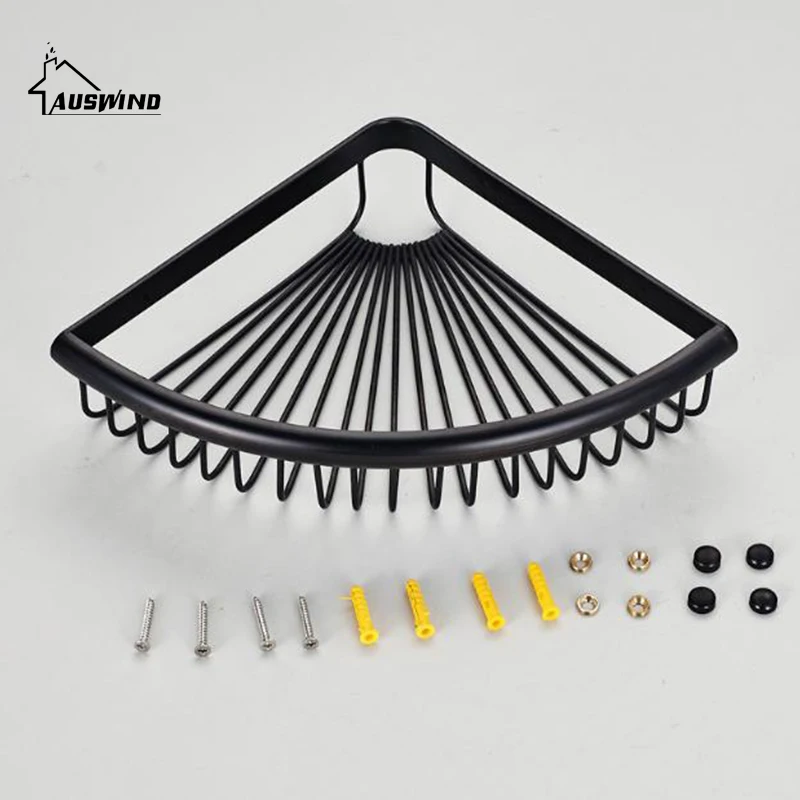 

Antique Solid Brass Corner Shelf Brushed Bronze Basket Ceramic Storage/Bathroom Shelves Bathroom Accessories Products