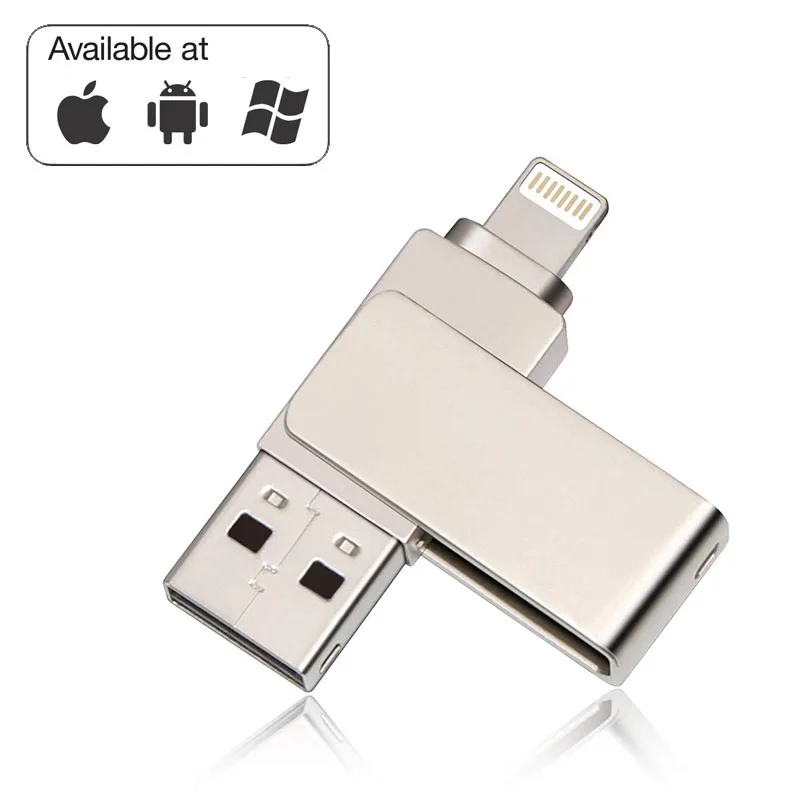 3 в 1 Мини USB флэш накопители для iPhone/Android 16G 32 GB 64 128 портативный накопитель Usb 0