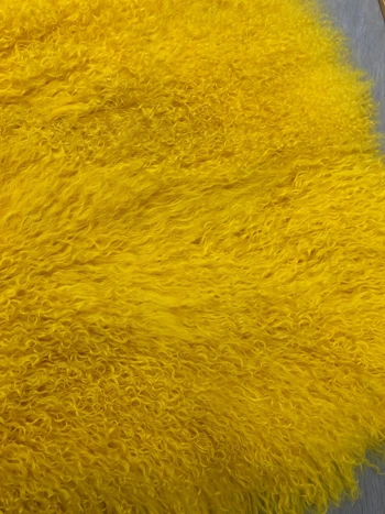 yellow Женское длинное пальто из натуральной пляжной шерсти с круглым вырезом, меховое пальто, шерстяное пальто, монгольские овцы, меховой жилет для женщин - Цвет: yellow