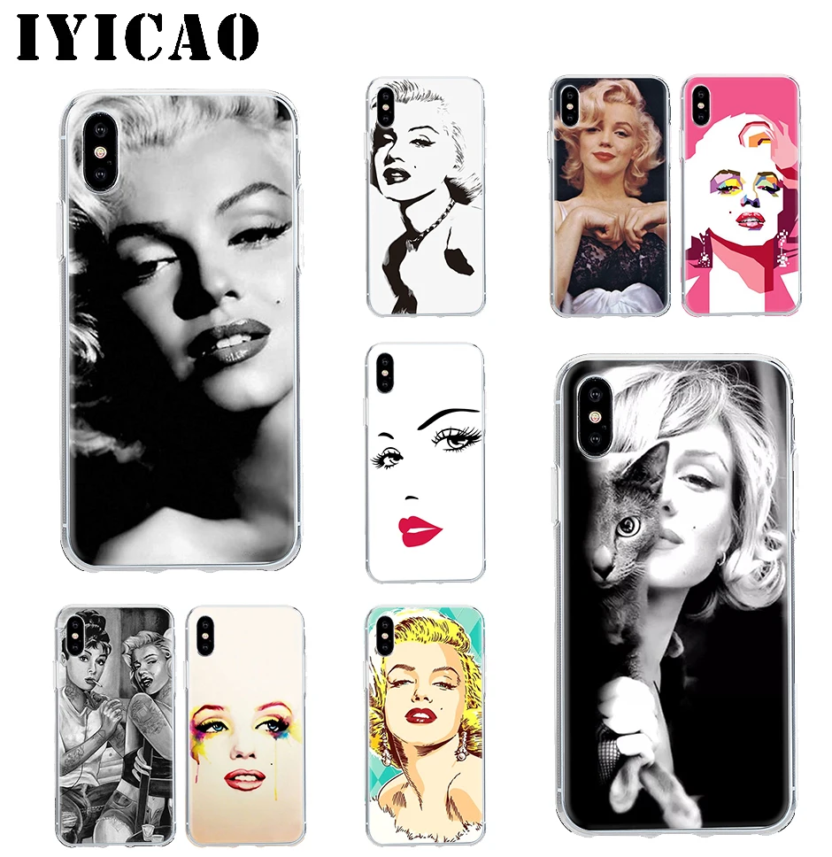 IYICAO сексуальная девушка Мэрилин Монро жесткий чехол оболочка для iPhone 4 4S 5 5S Se 6 7