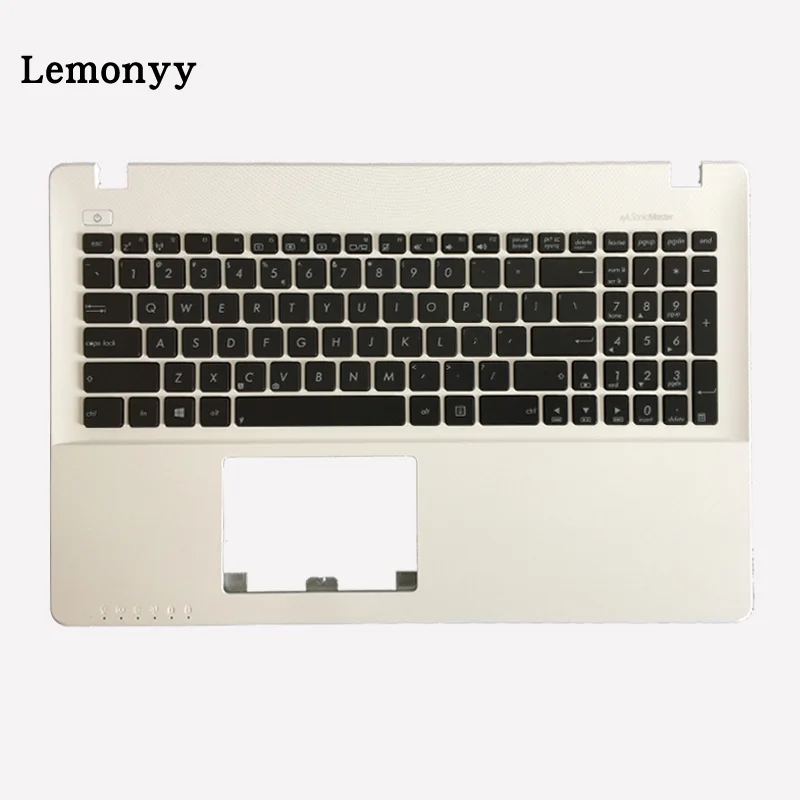 White English Клавиатура и чехол для ноутбука Asus X550 X550C X550VC X550V нижний чехол/клавиатура с Упор для рук - Цвет: White English