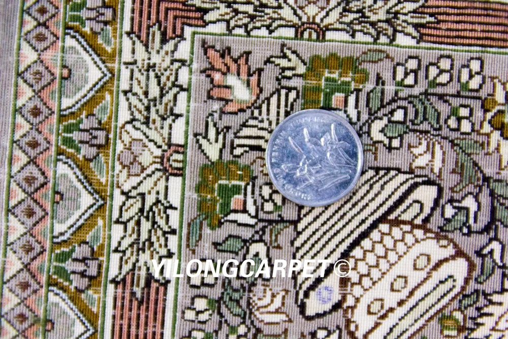 YILONG 2 &quotx 3&quot ручной работы 800 линий шелковый ковер высокое качество китайский