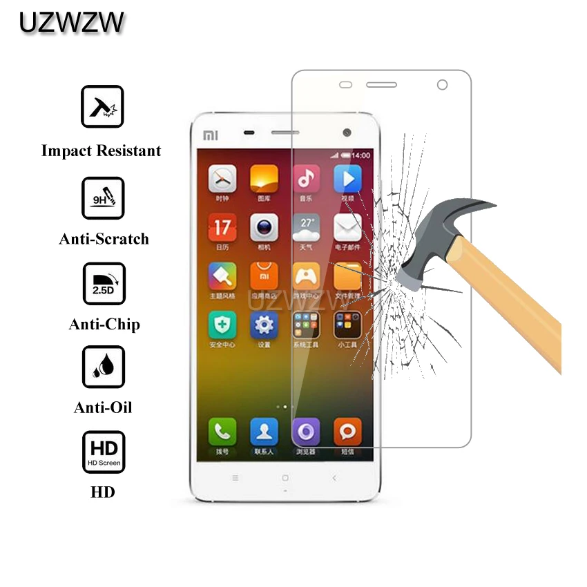 Для Xiaomi mi 4 стекло 2.5D 0,26 мм предварительно mi um защитное закаленное стекло для Xiaomi mi 4 mi 4 защитная пленка для экрана