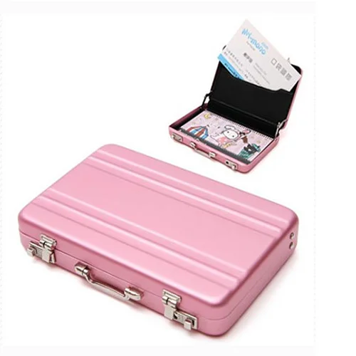 Новый дизайн металлический мини чехол для костюма визитница черный синий Август