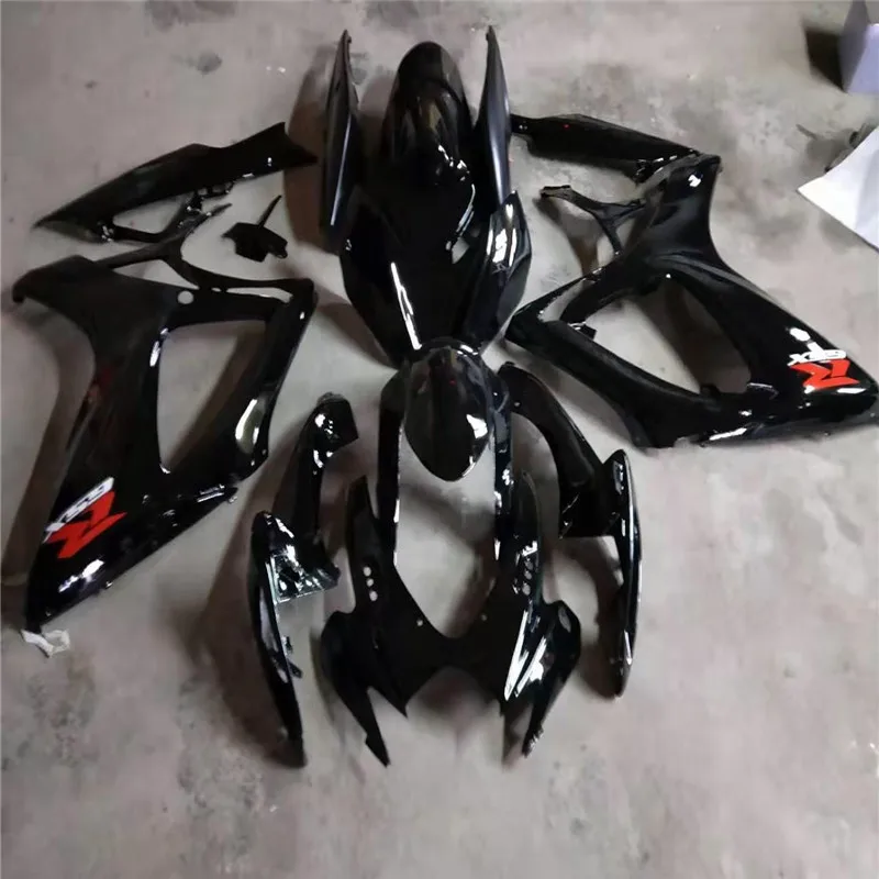 Custom painting Качество в красно-черном Обтекатели для GSXR 600 750 Белый Черный 2006 2007 K6 GSXR600 GSXR750 fairng - Цвет: Custom painting
