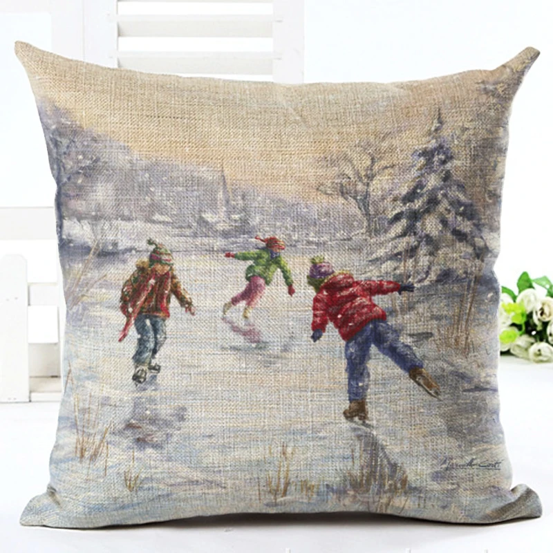 2016 Новый мультяшный стиль Almofadas домашний Декор рождественские игры напечатанные