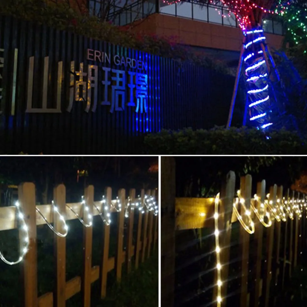 

5M 102leds Solar Led Strip SMD2835 Waterproof IP67 LED Solar Tape Fairy Lights 2 Modes For Wedding Christmas Garden Lighting