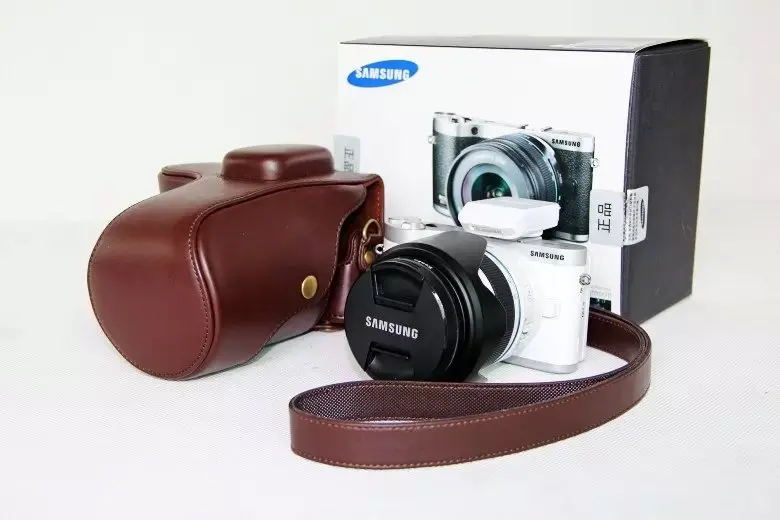 Винтажная кожаная сумка для камеры Samsung NX300 чехол с плечевым ремнем из