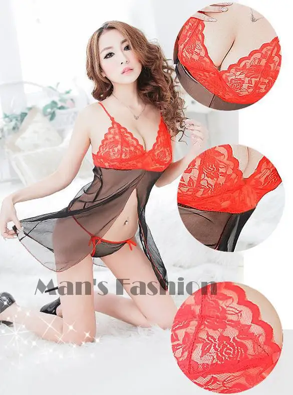 2014 новинка сексуальные женщины кружево пижамы 2 шт. / комплект униформа женское