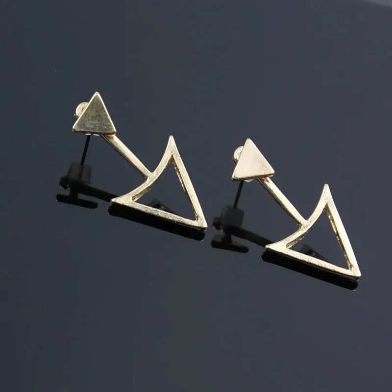 Новые модные ювелирные изделия крутой панк треугольник с двойной стороной