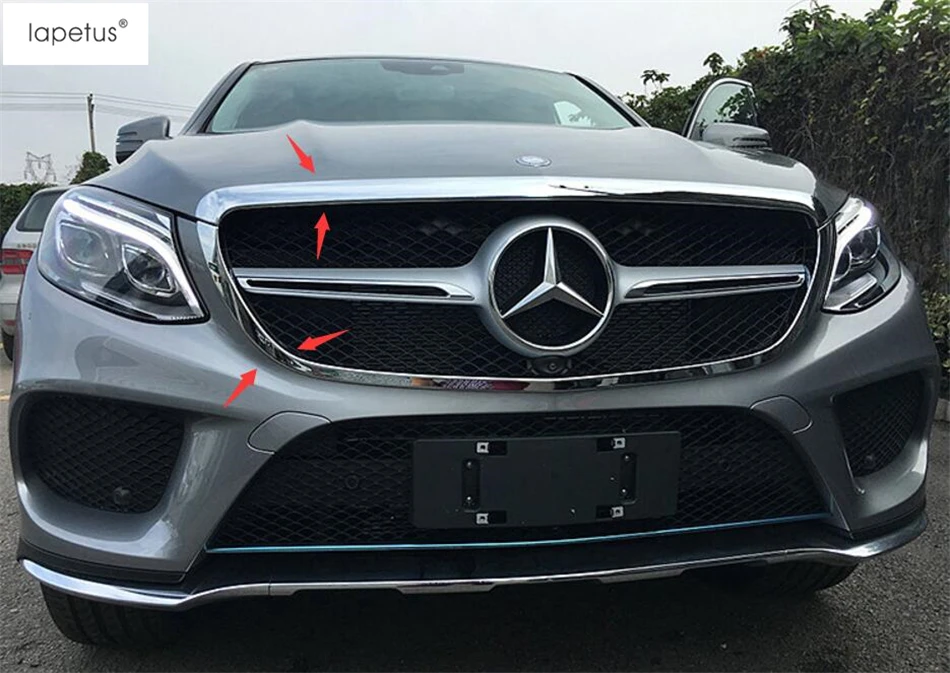 Аксессуары Lapetus для Mercedes Benz GLE ( W116) 2015 2016 2017 Передняя головка решетка гриль крышка