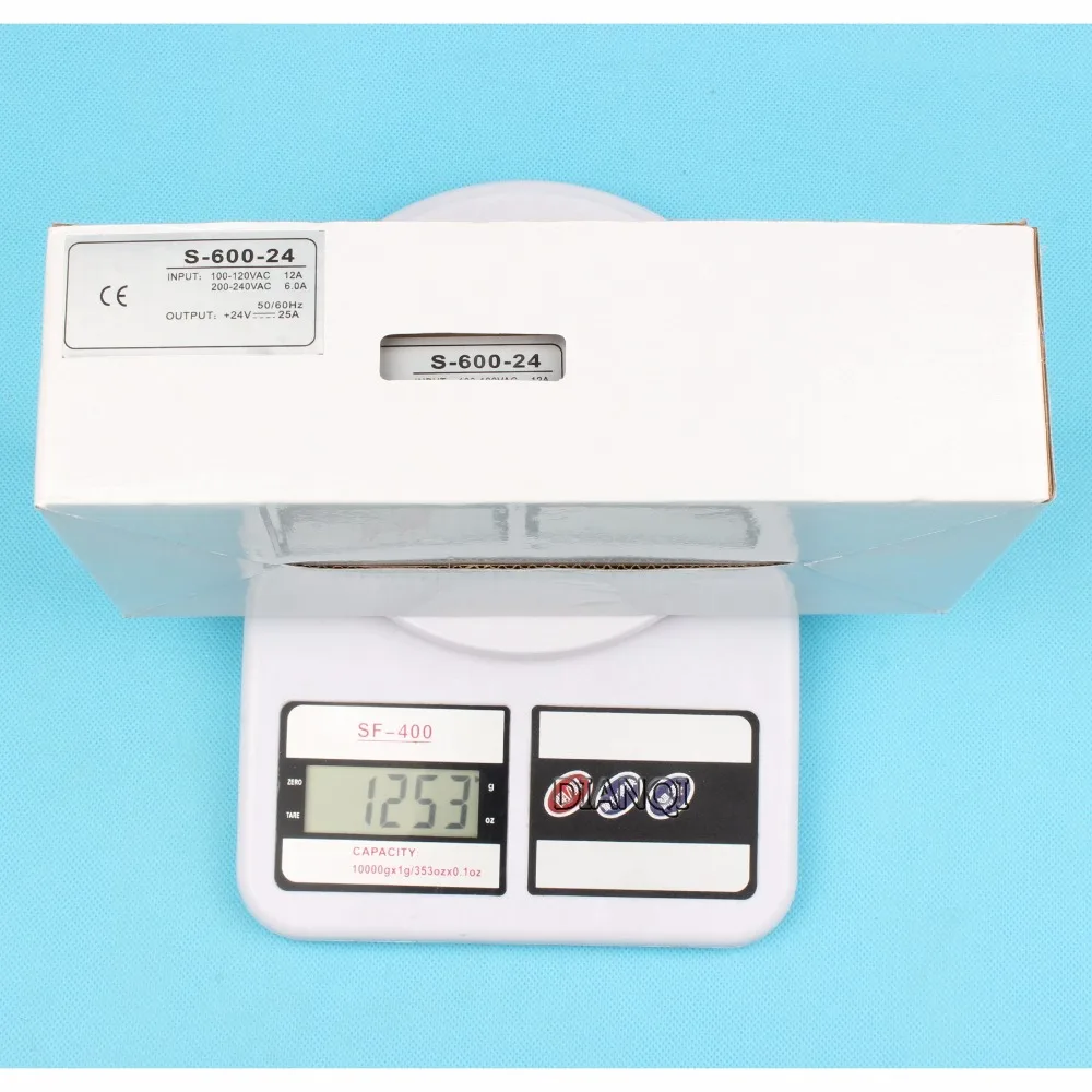 600W 24V Регулируемый 25A 220V вход одиночный выход импульсный источник питания для