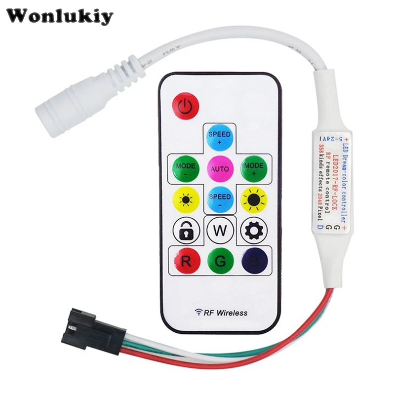 DC5V 24V LED Dream Color Controller 14 Key RF Remote 358 эффекты изменения для Светодиодный Ной ленты WS2811