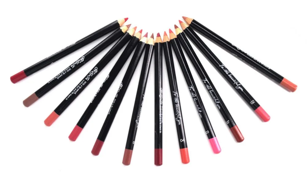 12 цветов сексуальный матовый карандаш для губ Lipliner карандаш для губ Matt Nude Lipsliner набор ручек Красота Макияж инструмент косметический