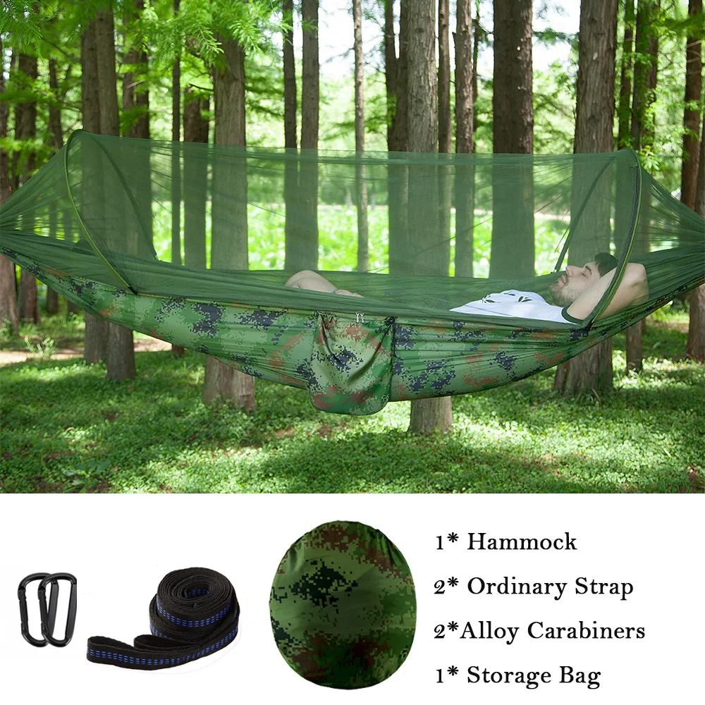 Camouflage 2 Открытый гамак парашют гамак москитная сетка гамак портативный Кемпинг висячая спальная кровать 1-2 человека - Цвет: Camouflage 2
