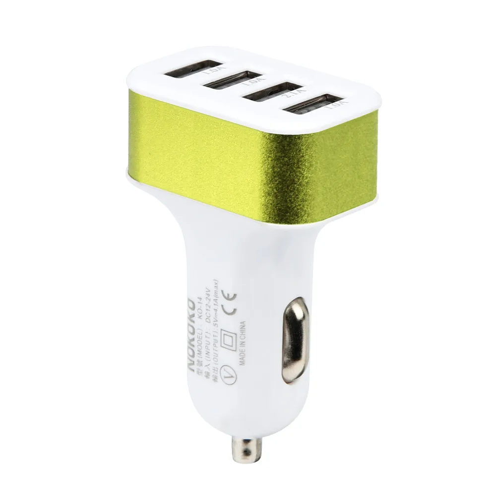 Автомобильный прикуриватель USB адаптер зарядное устройство Зарядка металлическая розетка 4 порта мобильный телефон 4.0A автомобильный мобильный sup порт a celular para