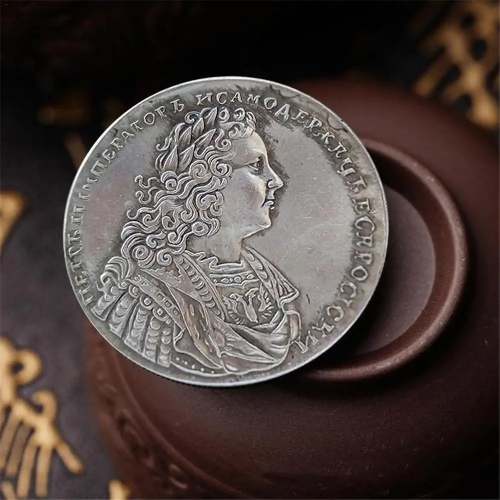 Памятная монета из российского антикварного серебра 1737 пробы|Безвалютные