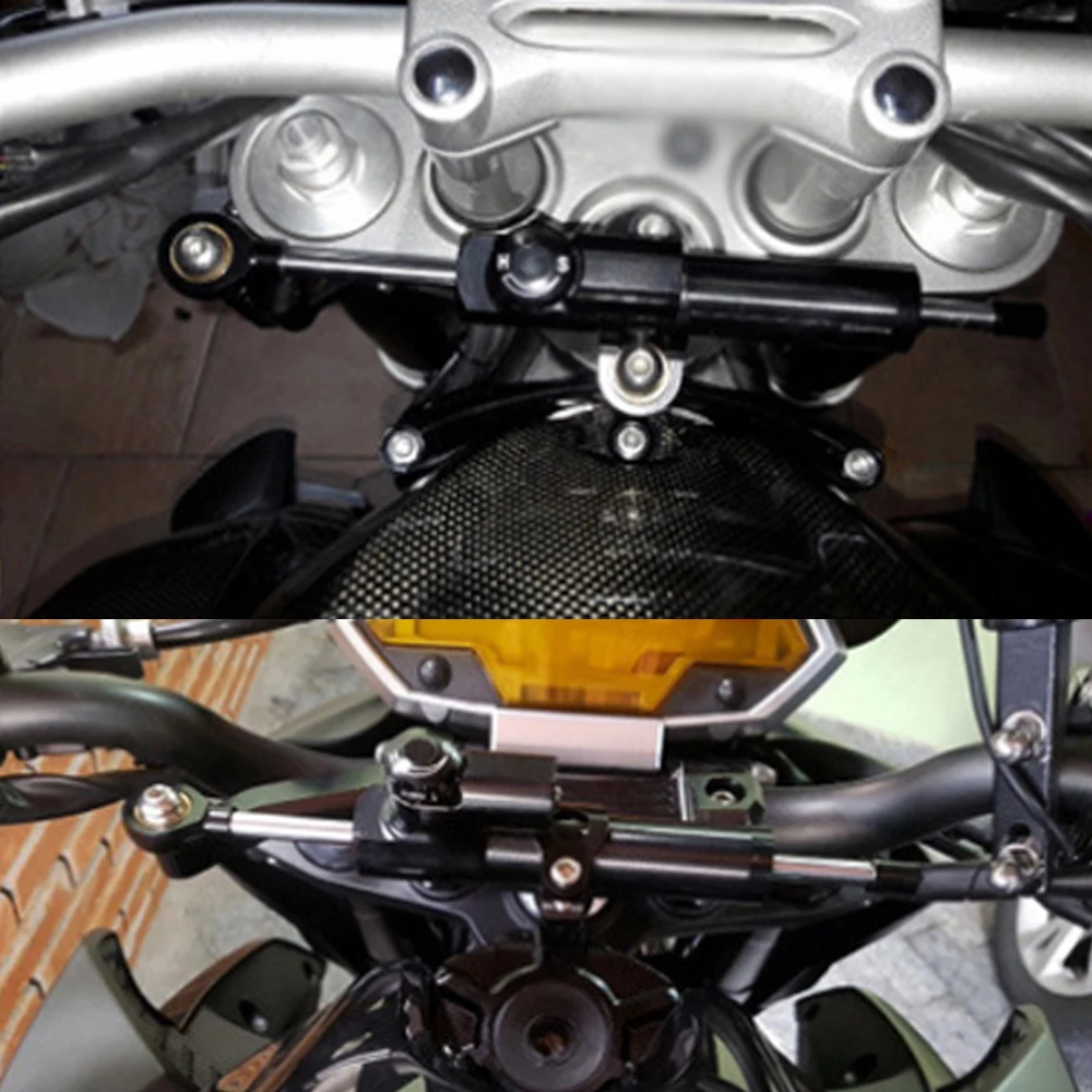 Moto rвелосипед с ЧПУ алюминиевый Универсальный мото rcycle демпфер руруля стабилизация мото контроль безопасности для Yamaha FZ1 FZ6R FZ6 MT-07 09 FZ-09