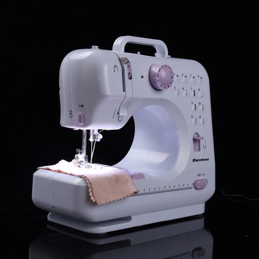 Бытовая швейная машина вязальная светодиодная электрическая мини 12 стежков