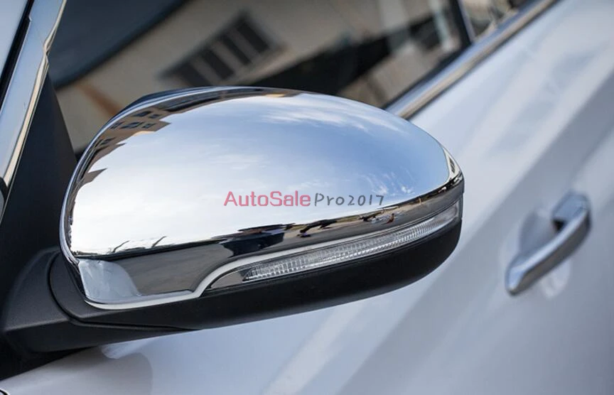 Углеродное волокно цвет и серебро для 2015 2016 HYUNDAI TUCSON TL хромированная боковая