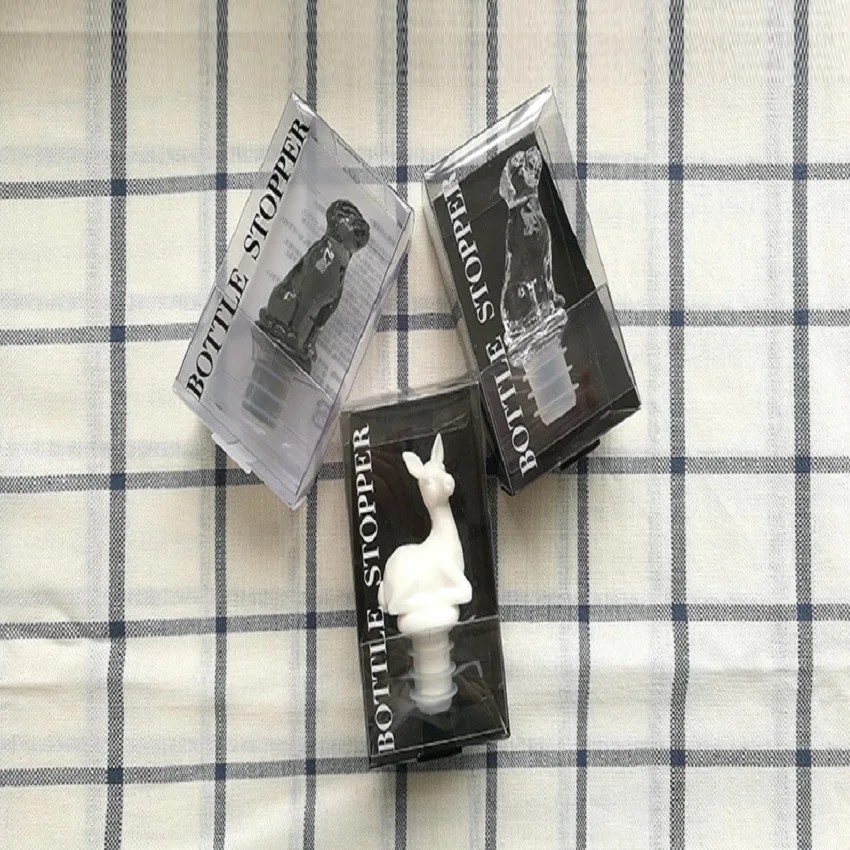 60 шт. франфранк вино креативное Вино мультфильм животное красное пробки печать