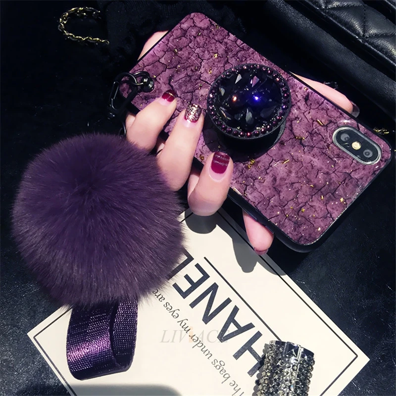 phone case on for xiaomi mi 8 lite mi8 se 6 a1 a2 5x 6x redmi pro luxury glitter diamond holder stand cover coque |