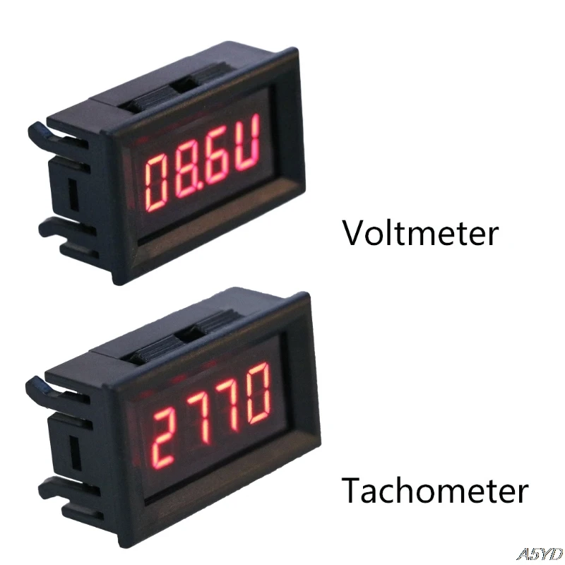 

2 in 1 LED Tachometer Gauge Digital RPM Voltmeter for Auto Motor Car Motorcycle Rotating Speed Drop Shipping