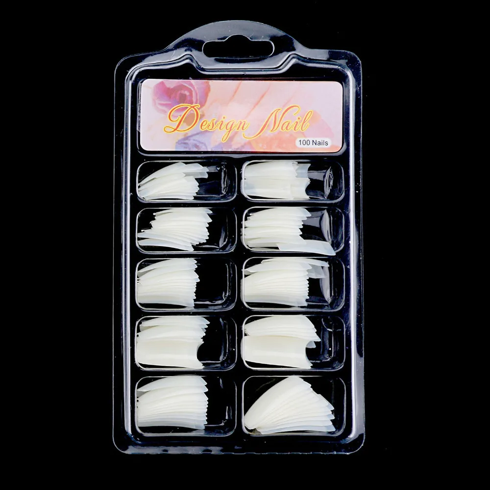 100 шт. натуральный накладной акриловый УФ гель для французского маникюра