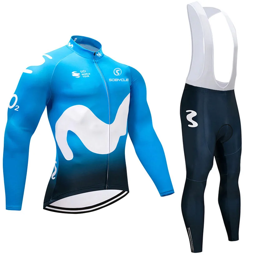 Зимний сезон 2019 профессиональная веломайка синий комплект велосипедных штанов с