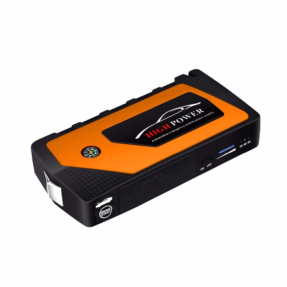 Cutting knife 6L Petrol 4L Diesel Car Jump Starter 1000A Peak 80000mah Battery Power Bank 12V Auto Portable 4USB (Yellow) | Электроника