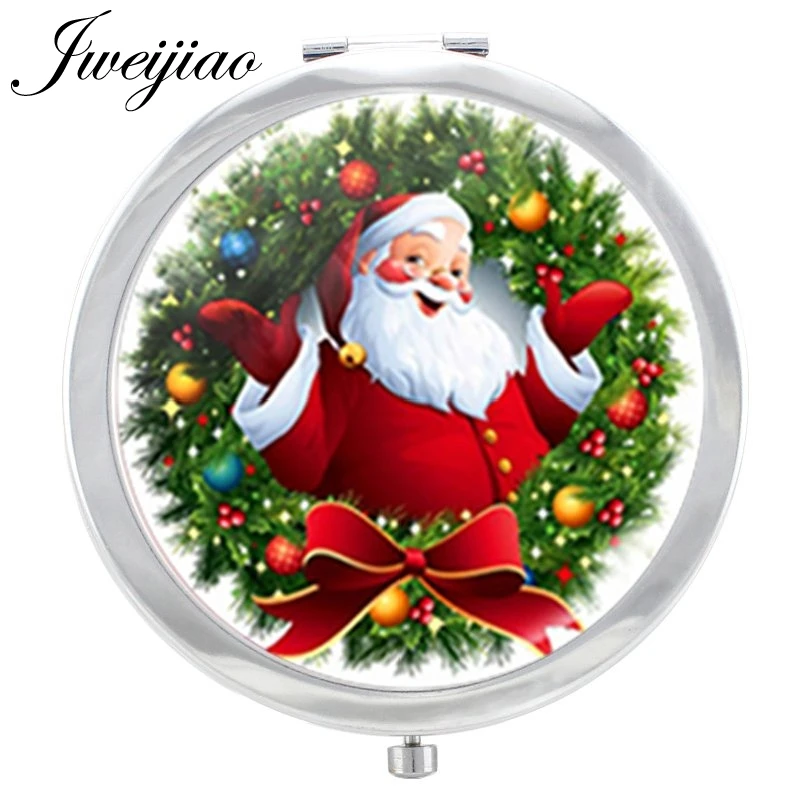 JWEIJIAO 2019 Рождество круглое компактное зеркало украшения DIY Мини Зеркала для