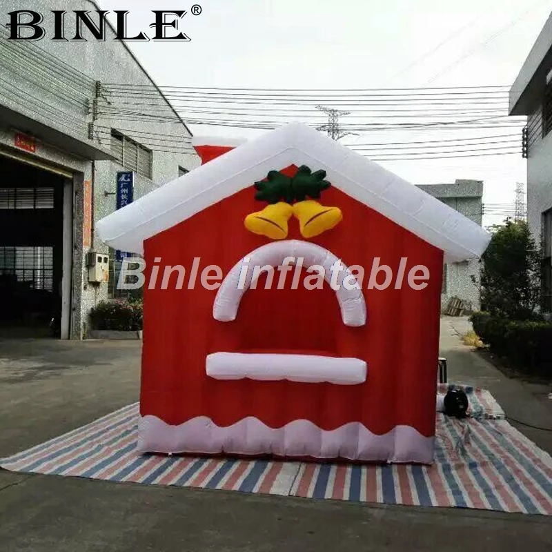 

Pretty outdoor inflatable christmas house inflatable christmas cabin santa grotto square tent for holiday decoration