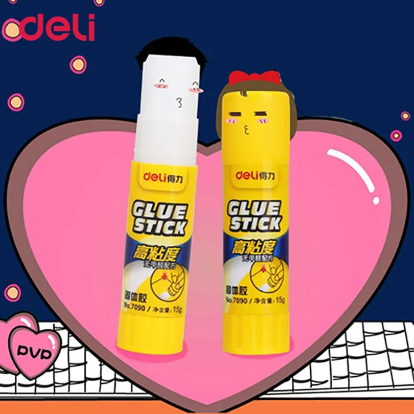 Deli милые канцтовары сплошной клей кавайный высокой вязкости твердый 10 шт. в